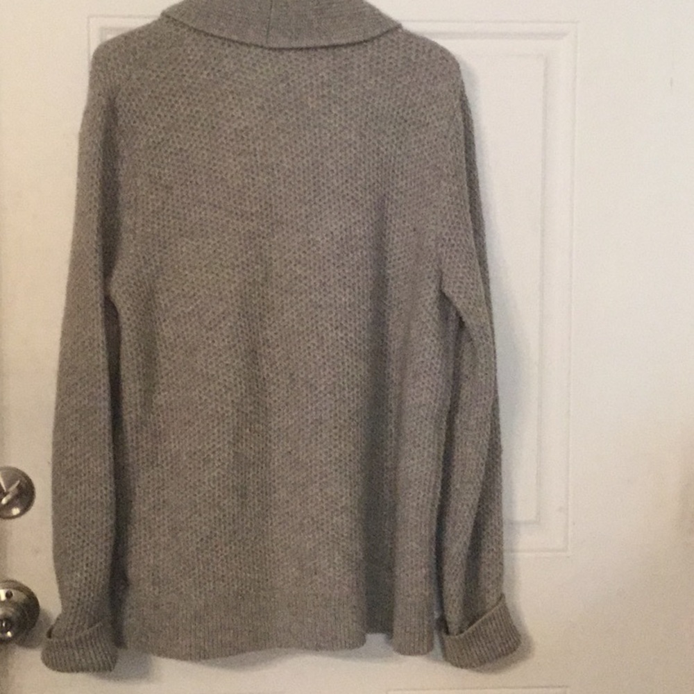 Gray Gap Lambswool Wood Toggle Cardigan Sweater - image 2